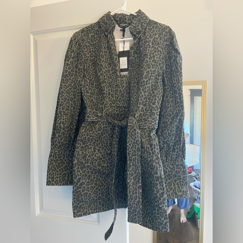 Marissa Webb Animal Print Tie Front Dress NWT